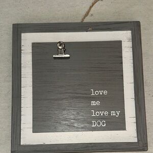 Gray and White Dog Quote Wall Art